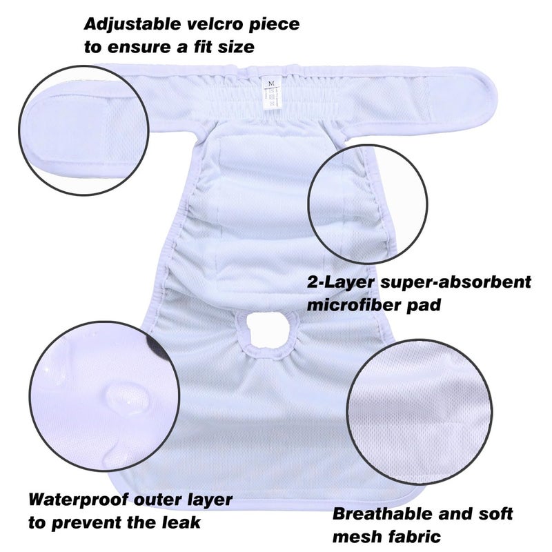 Hi Sprout Female Dog Diaper Reusable Washable Durable Absorbent Cloth Doggie Diapers Pants l2 - Image 2